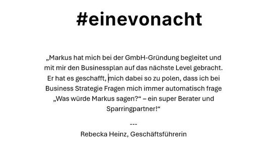 Projektreferenz #einevonacht – Kundenstimme von Geschäftsführerin Rebecka Hein