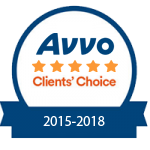 A badge that says avvo clients ' choice 2015-2018