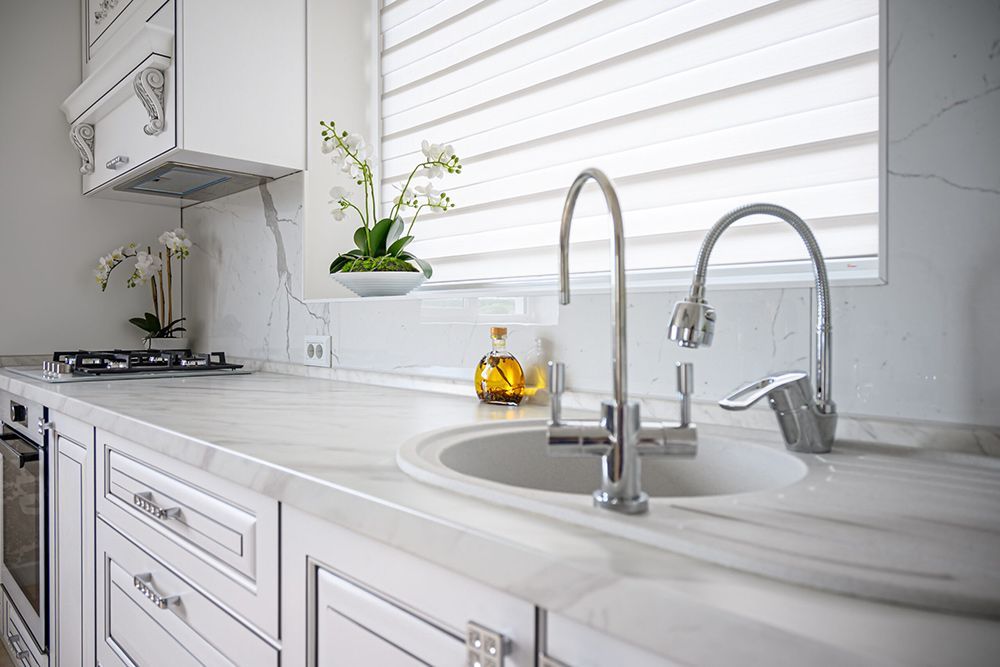 Modern Shutters in a Kitchen — Homemakers Lifestyle Maroochydore In Maroochydore QLD