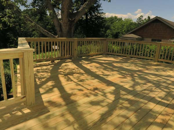 New deck on large house