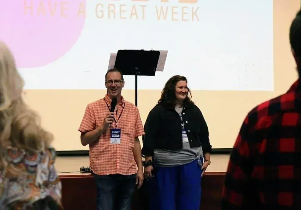 Picture of Pastor Ryan and Jen on launch Sunday