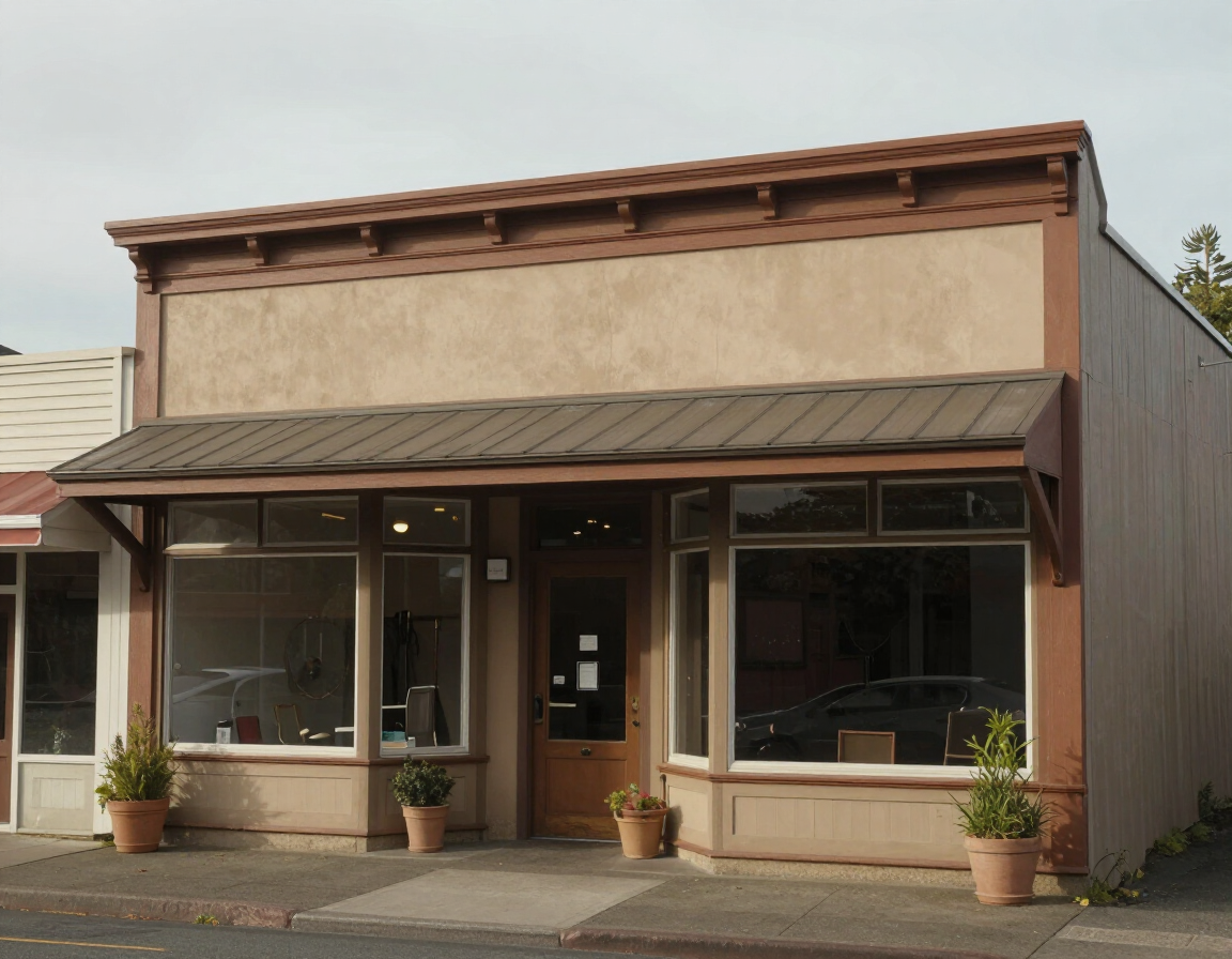 Small Main Street storefront in Oregon