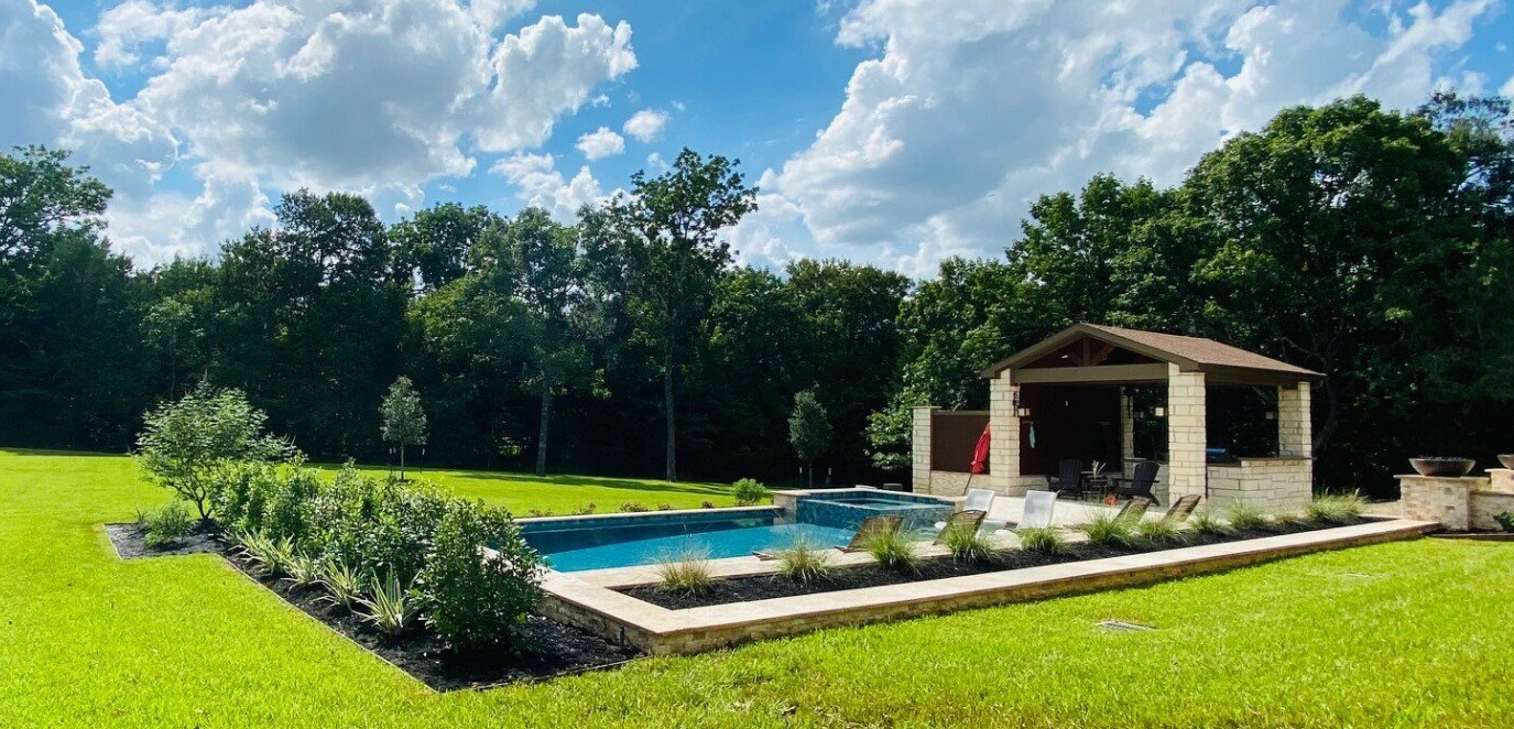 Local Pool House With Neat Landscaping in College Station, TX