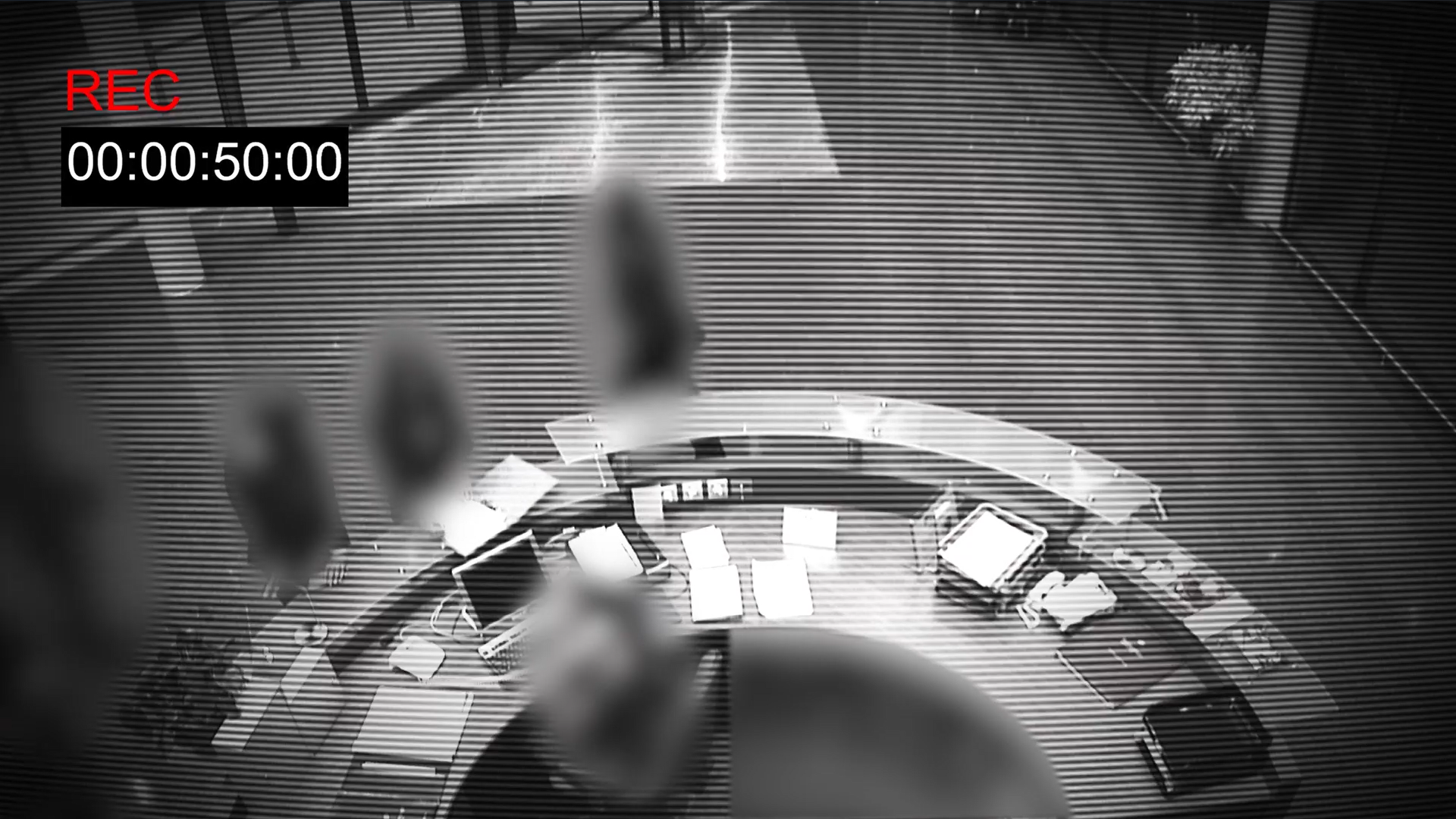 CCTV footage before and after video redaction