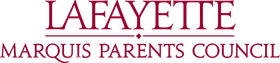 LAFAYETTE over MARQUIS PARENTS COUNCIL, maroon text with a line beneath LAFAYETTE.
