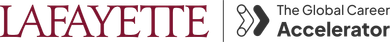 Lafayette College logo next to The Global Career Accelerator logo.