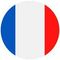The French flag is represented by a circle on a white background.
