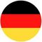 The German flag is in a circle on a white background.