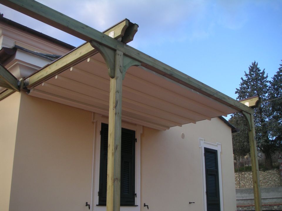 pergotenda in legno