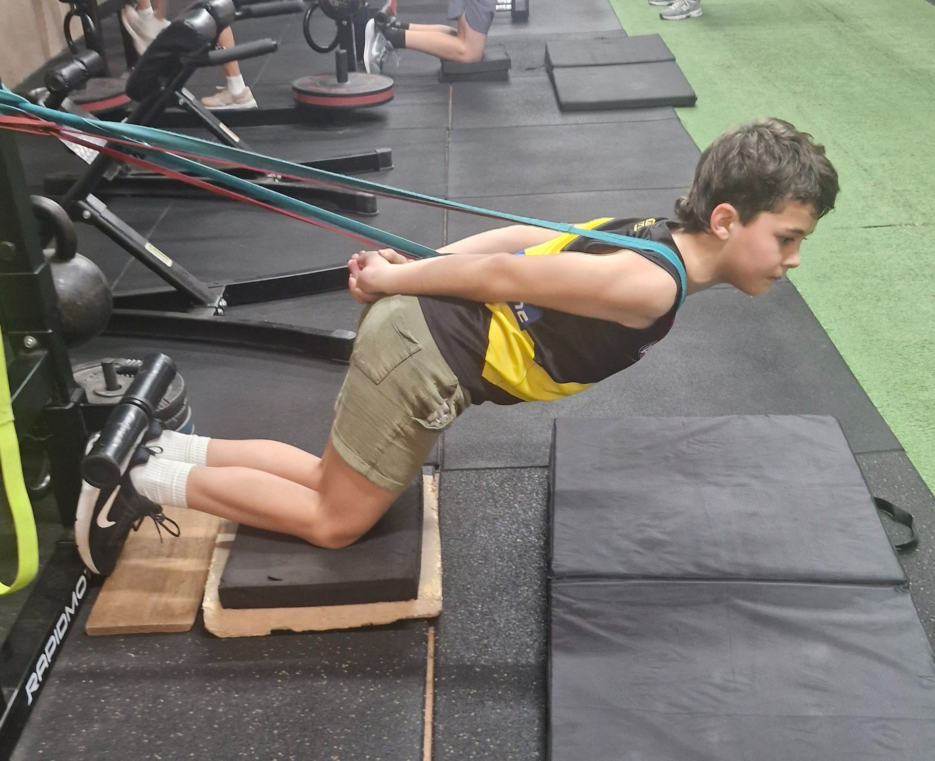 Squatting to depth at d8 training