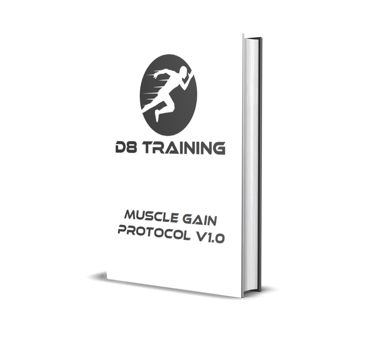 DB Training muscle gain protocol v1.0 booklet cover with black logo on white background
