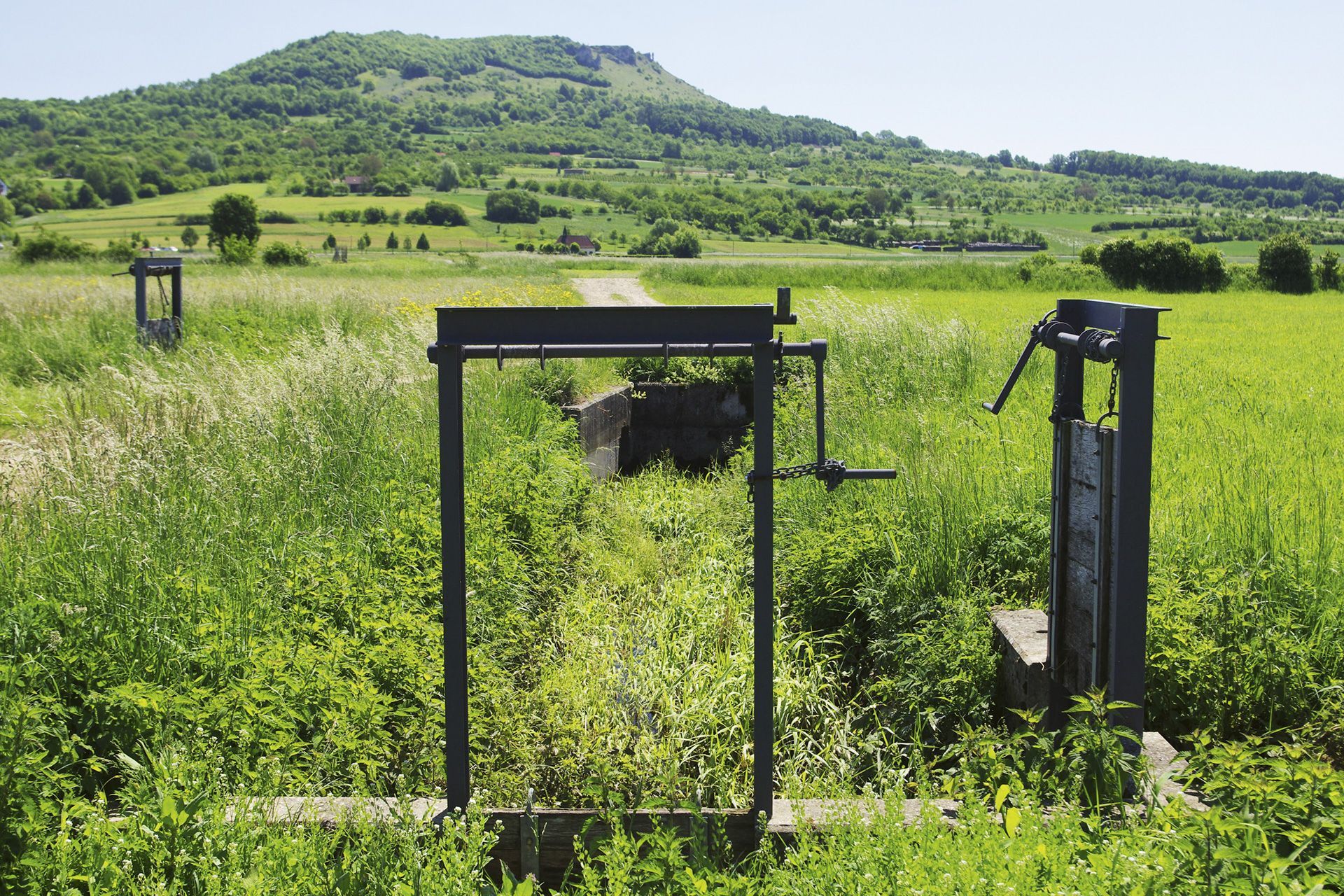 Wässerwiesen, Wässerung im Wiesenttal im Landkreis Forchheim