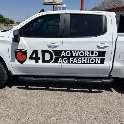 White pickup truck with 