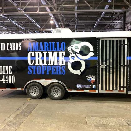 Black and white trailer with 