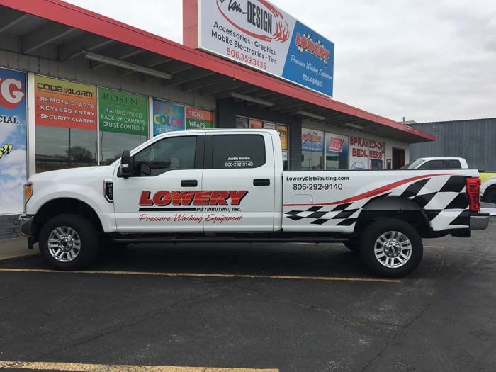 White pickup truck with 