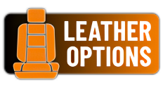 Orange graphic with a car seat icon and