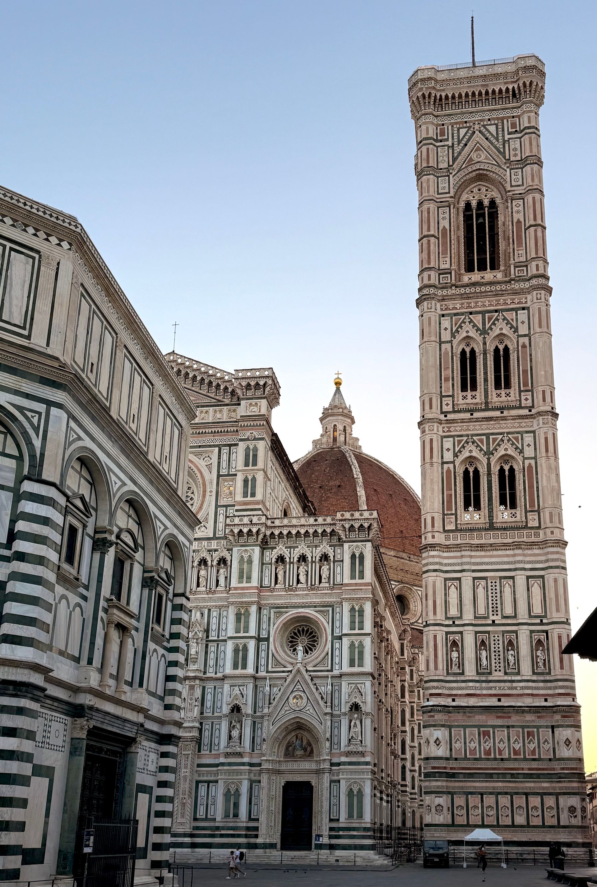 Florence Cathedral complex with Giotto’s Campanile and the ornate Baptistery facade