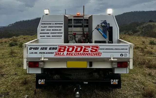 White work truck with