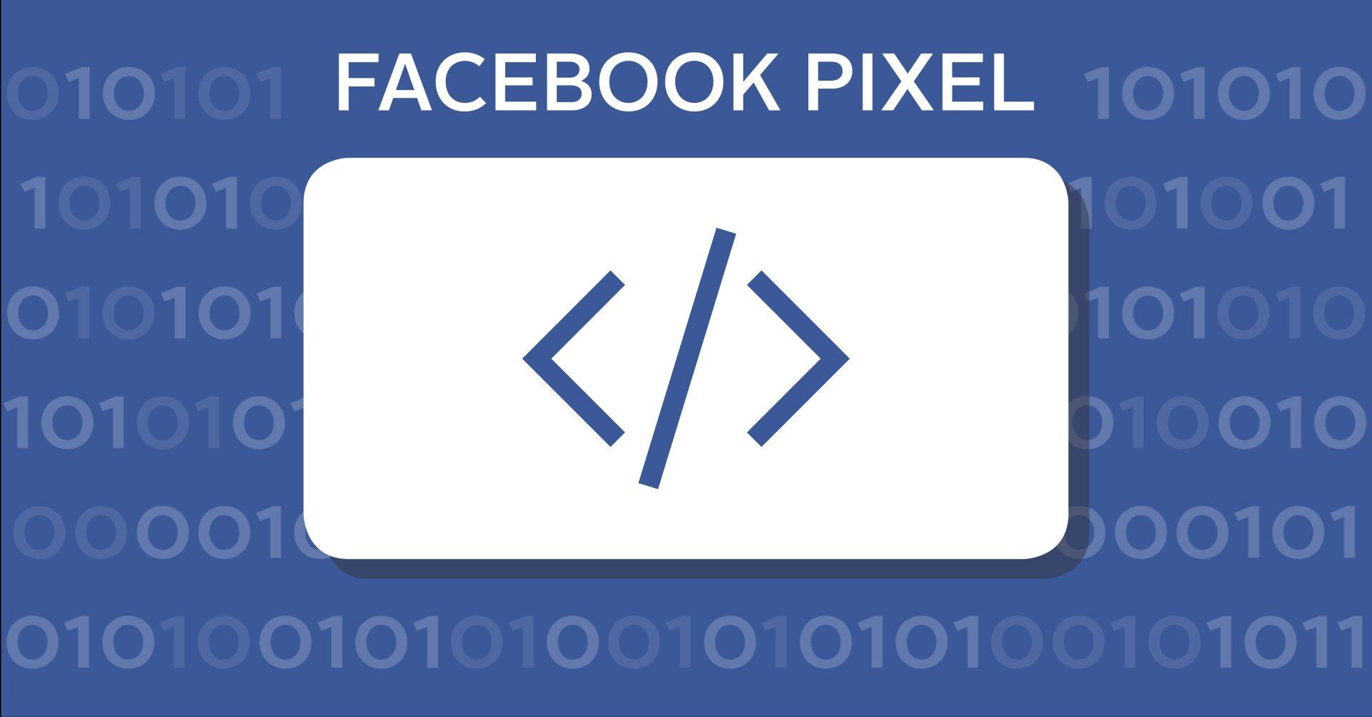 A blue background with facebook pixel written on it