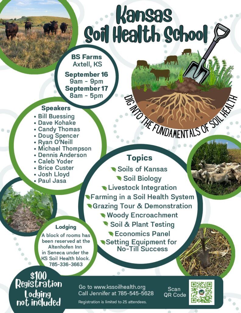 White background with blue and green bubbles that include text and agriculture images