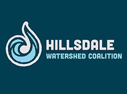 Hillsdale Watershed Coalition logo in shades of blue and white
