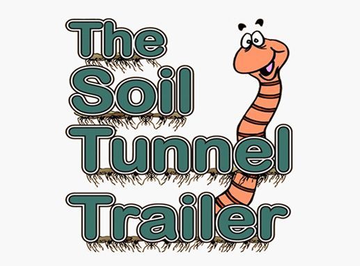 The Soil Tunnel Trailer logo in green with a cartoon worm