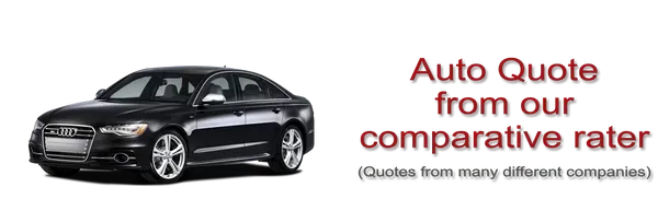 Black car next to text that reads 
