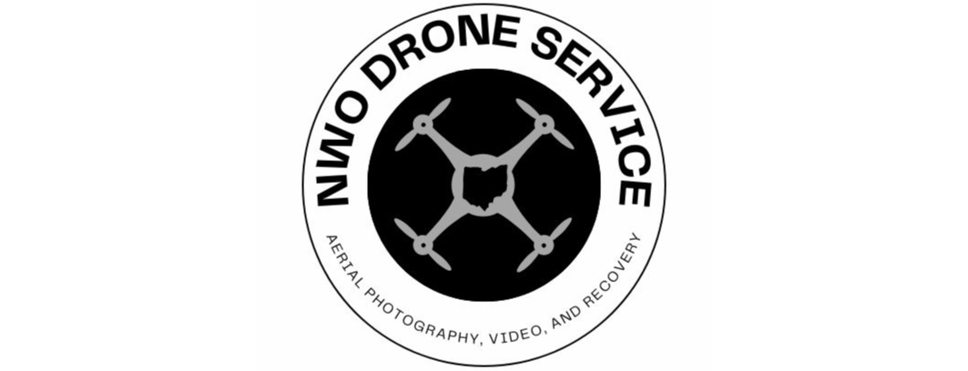 NWO Drone Service logo with drone illustration and text.