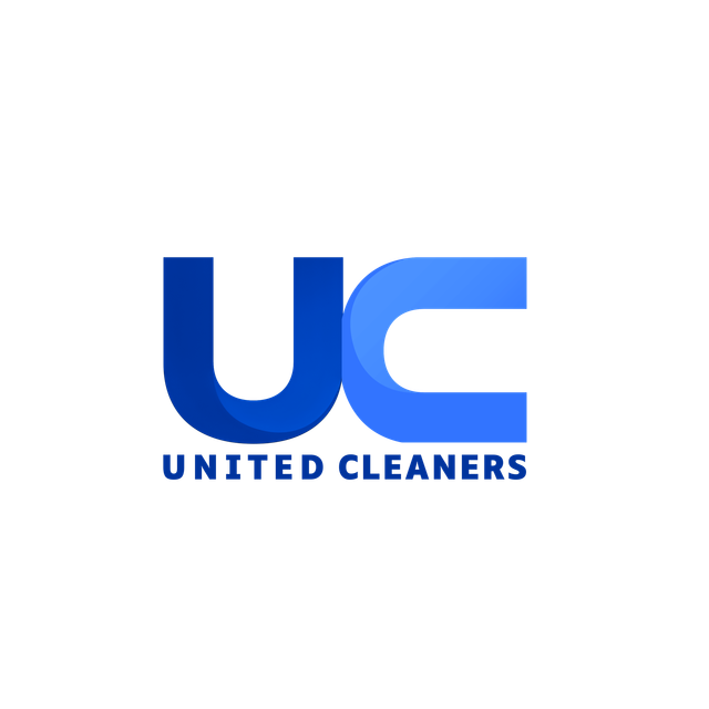 Blue UC logo with the text “UNITED CLEANERS” underneath