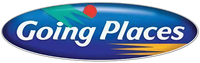 Going Places logo: Blue oval with white text and colorful accents.