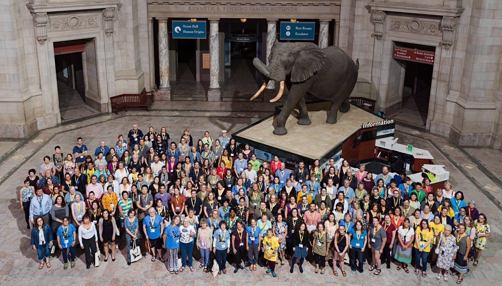 GNSI 2018 Conference Group Photo in the Rotunda of the Smithsonian's Natural History Museum