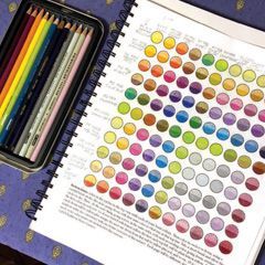 Color pencil set
and blending chart.