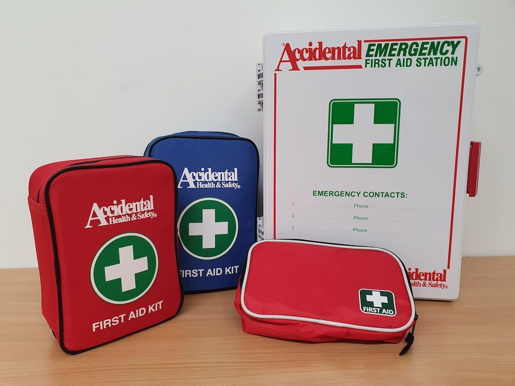 A Box That Says Accidental Emergency First Aid Station On It — Accidental Health & Safety NQ & Mt Isa In Longreach, QLD