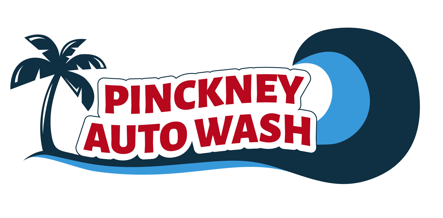 pinckney auto wash entrance arch welcome to a tropical car wash Logo of a wave full color version of carwash logo