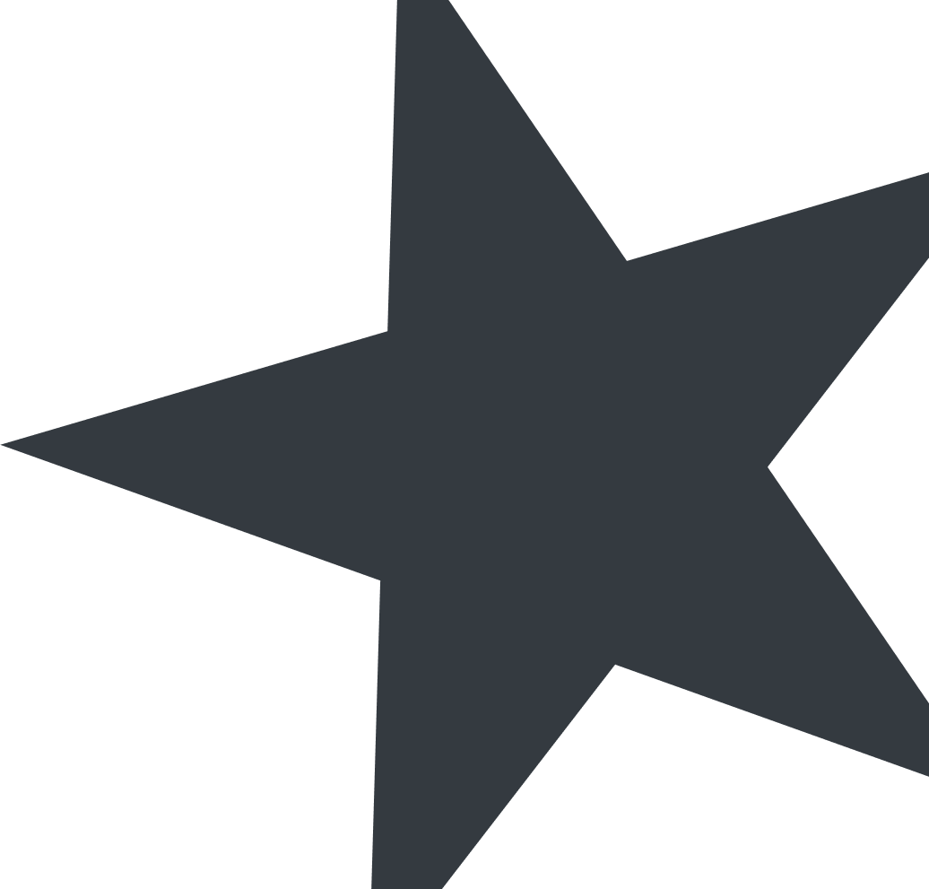 A five-pointed star shape in solid dark gray against a white background.