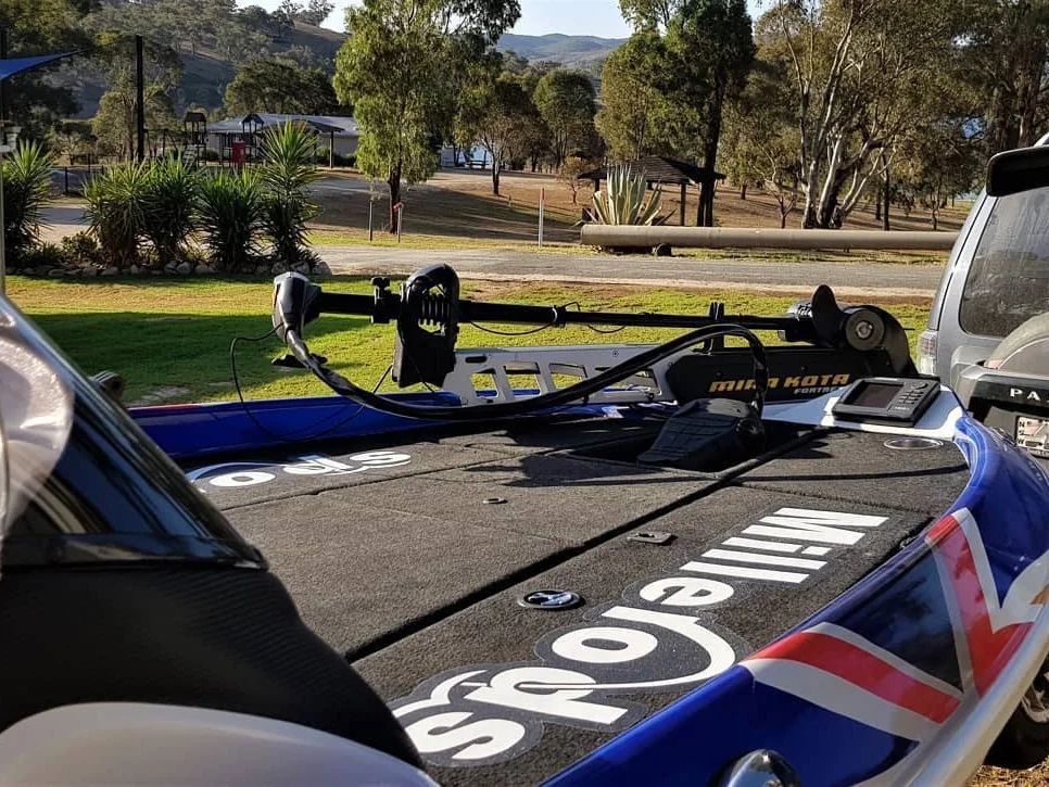 A Blue Fishing Boat With The Word Miller On The Floor — McKnight Signs In Armidale, NSW