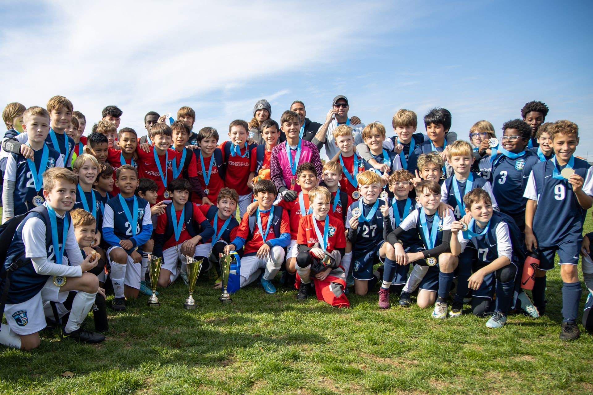 AC Independence club team on the pitch