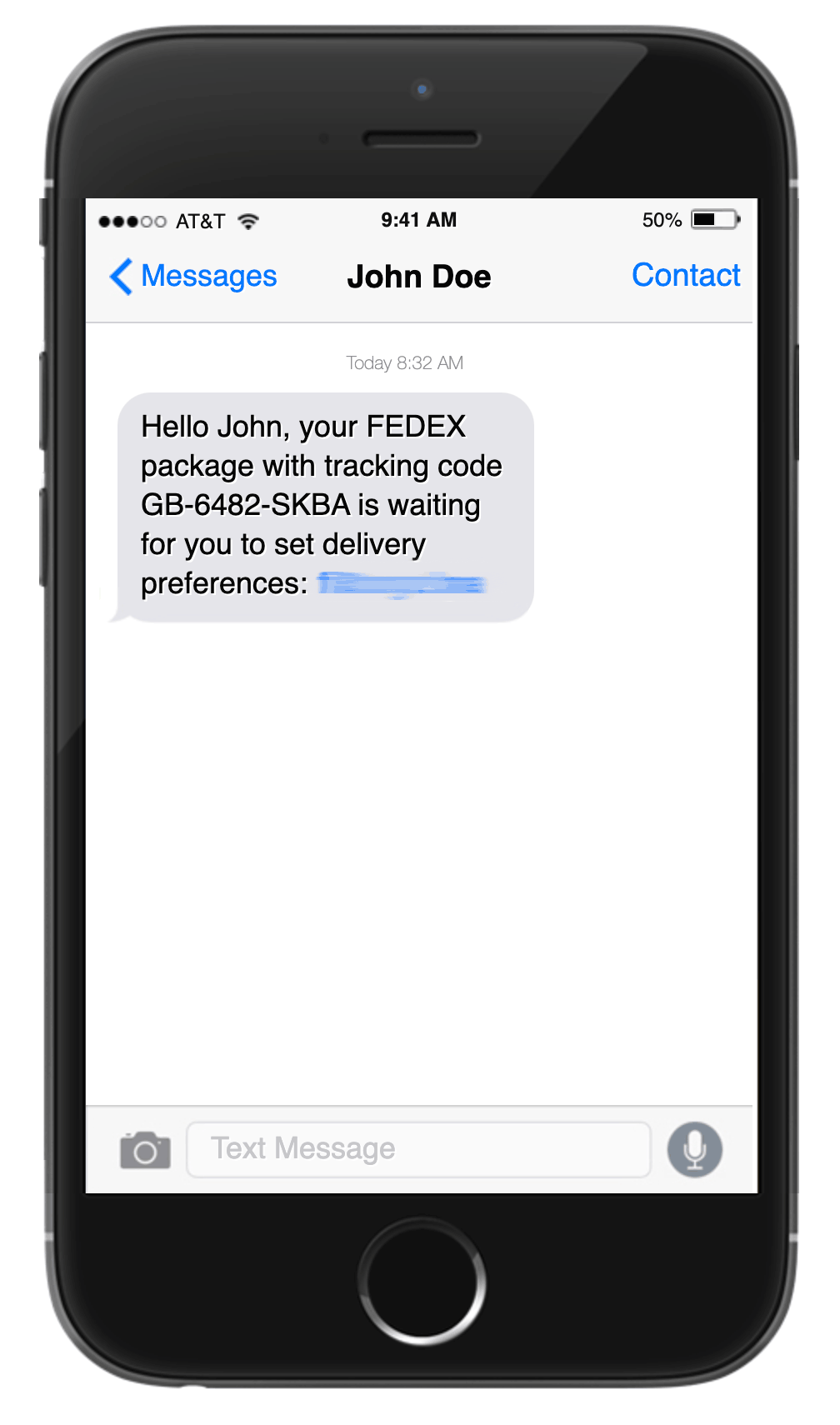 Person checking suspicious package tracking email on computer