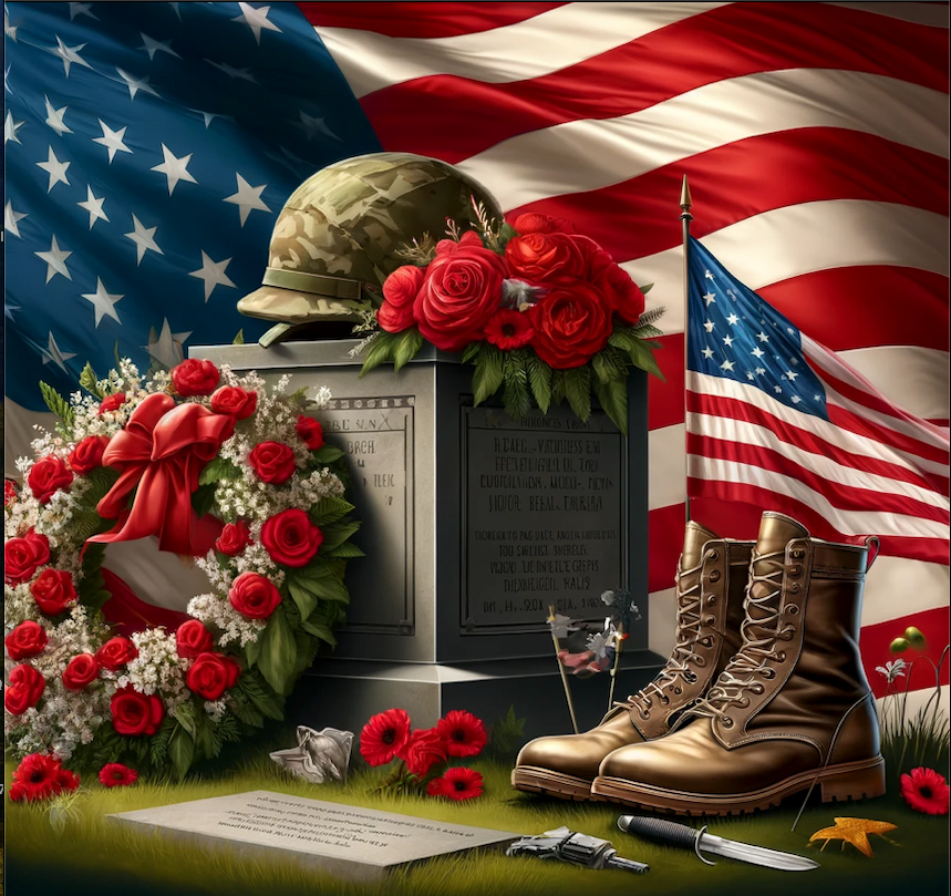 Military memorial honoring fallen soldiers
