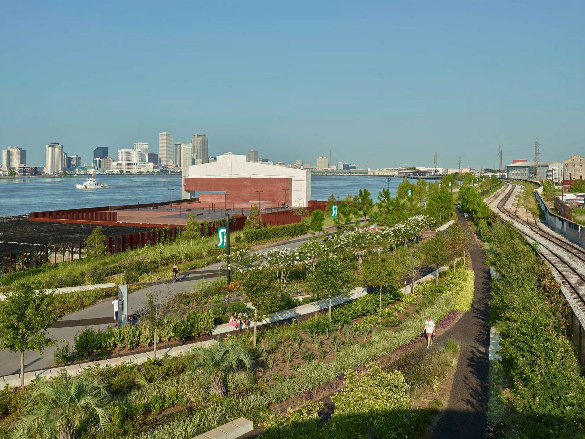 Crescent Park on the Mississippi River near the Marigny