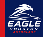 Eagle Houston Autoglass logo with white eagle graphic on blue and red background