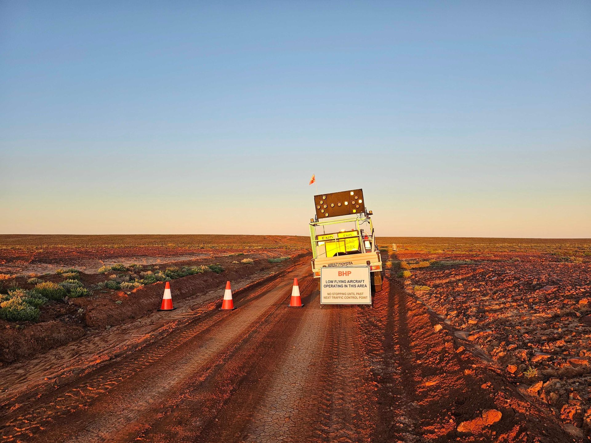 Remote traffic management on a South Australian mining access road