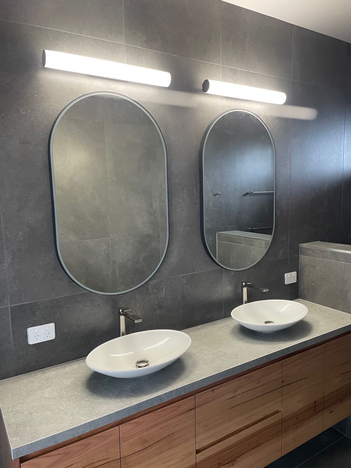 Bathroom with Sinks and Mirrors — Nuriootpa, SA — Sparky's A Class Electrical