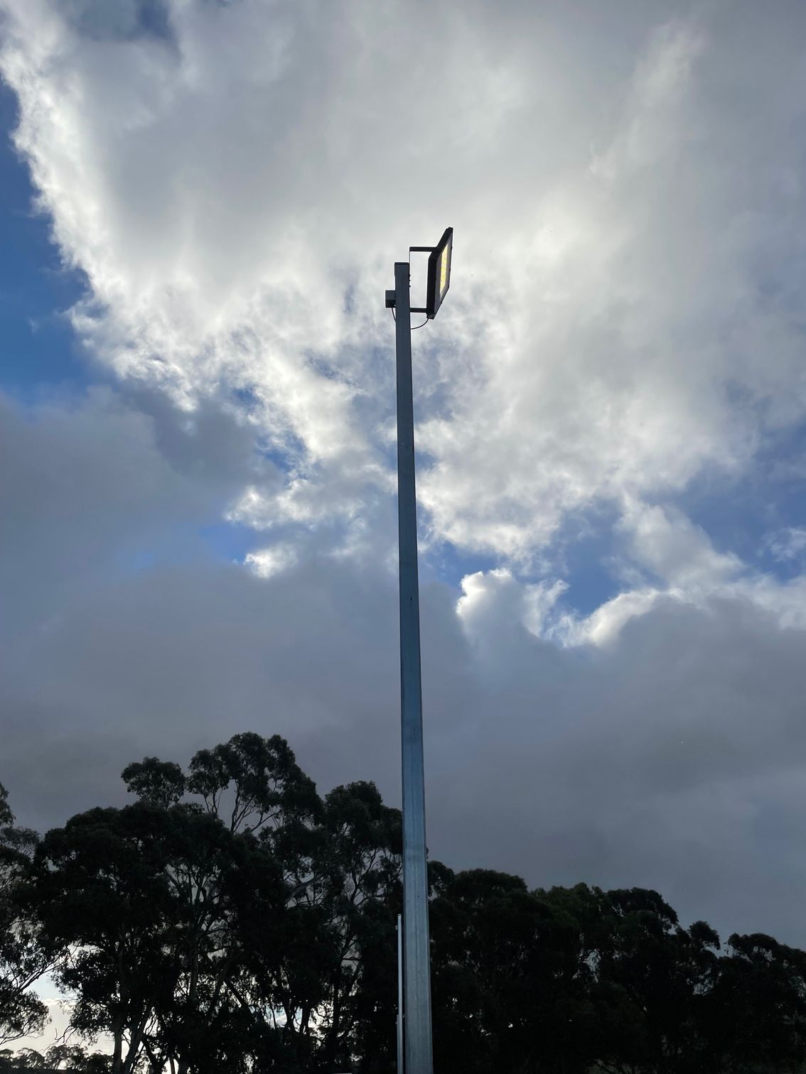 Light Post Against a Cloudy Sky — Nuriootpa, SA — Sparky's A Class Electrical