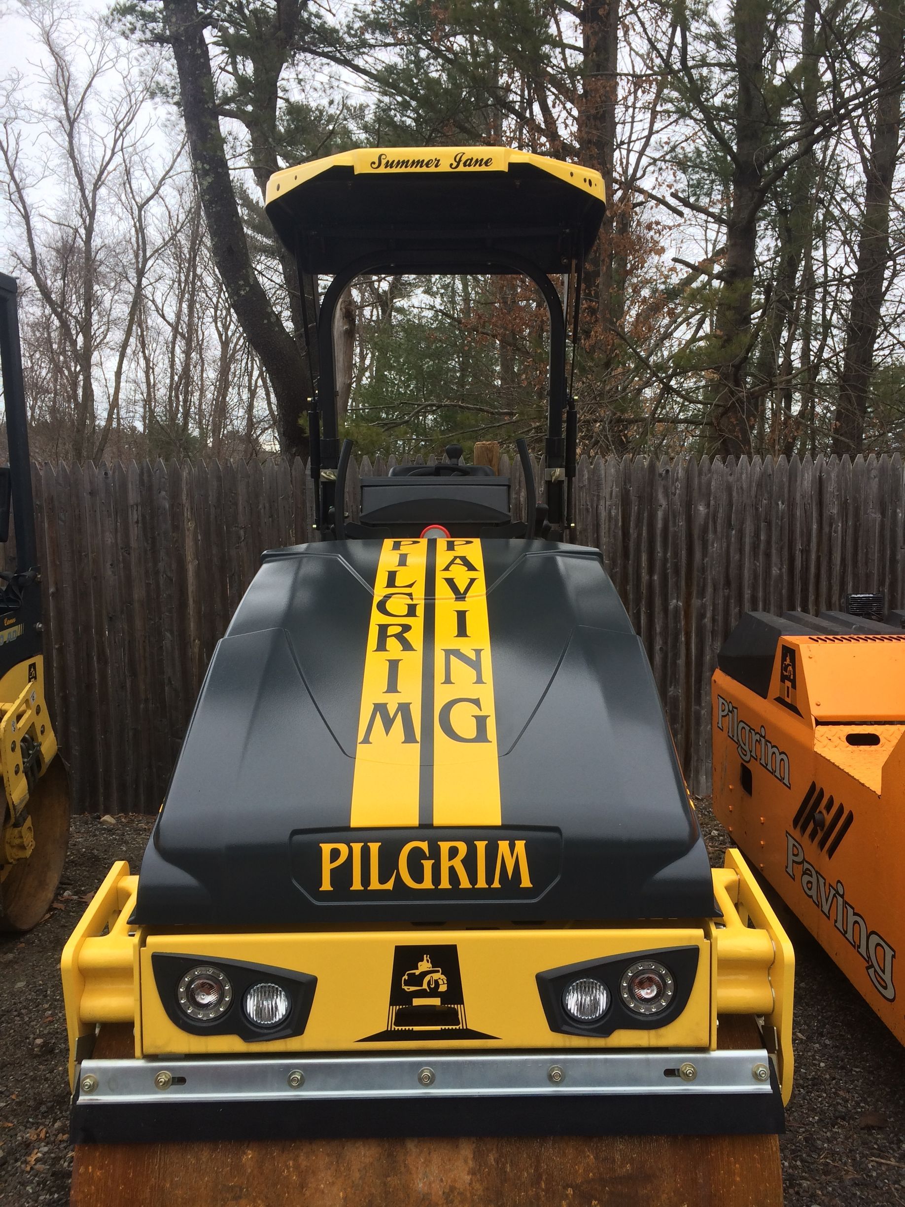 Custom equipment lettering