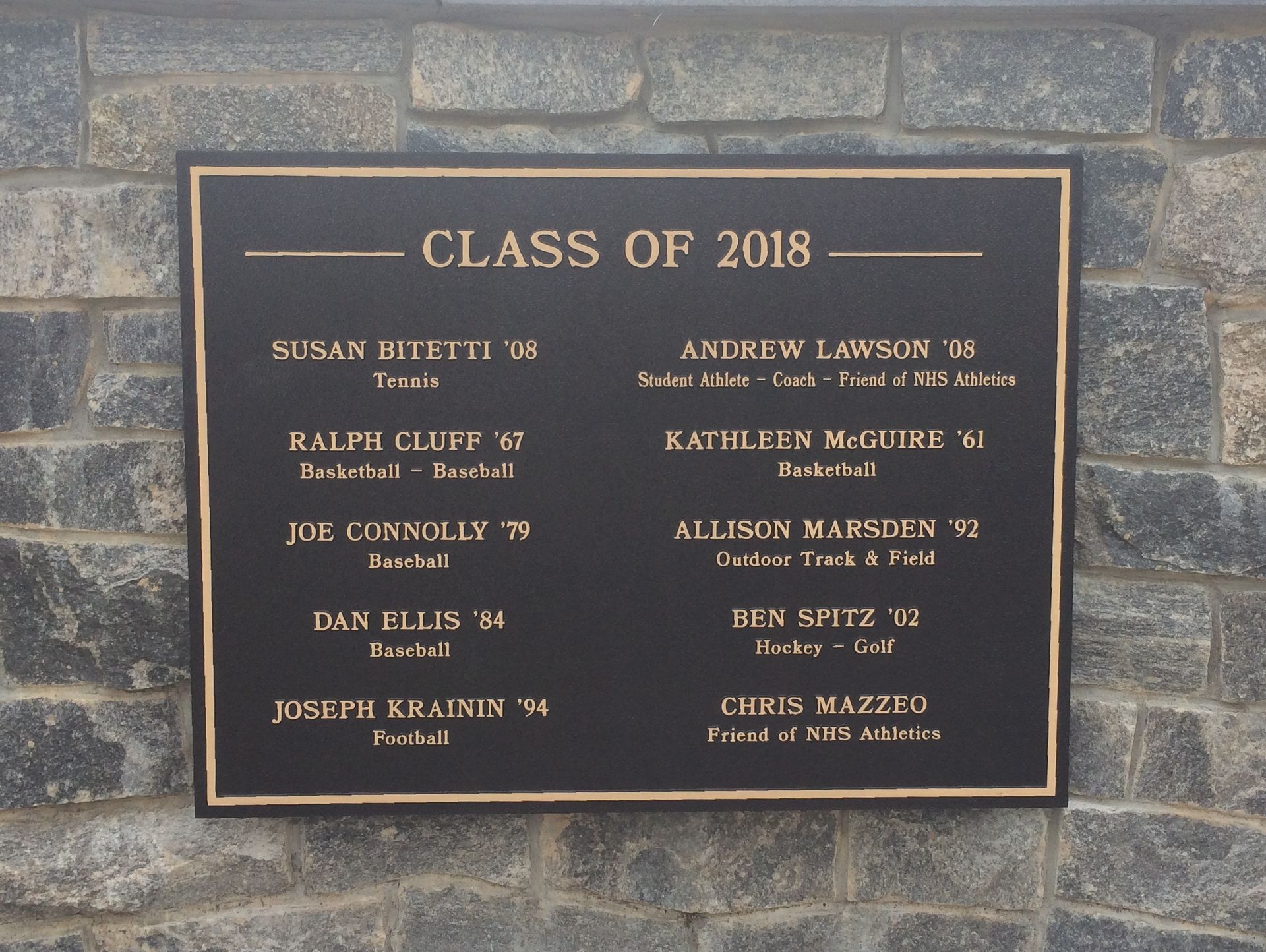 Custom class bronze plaques