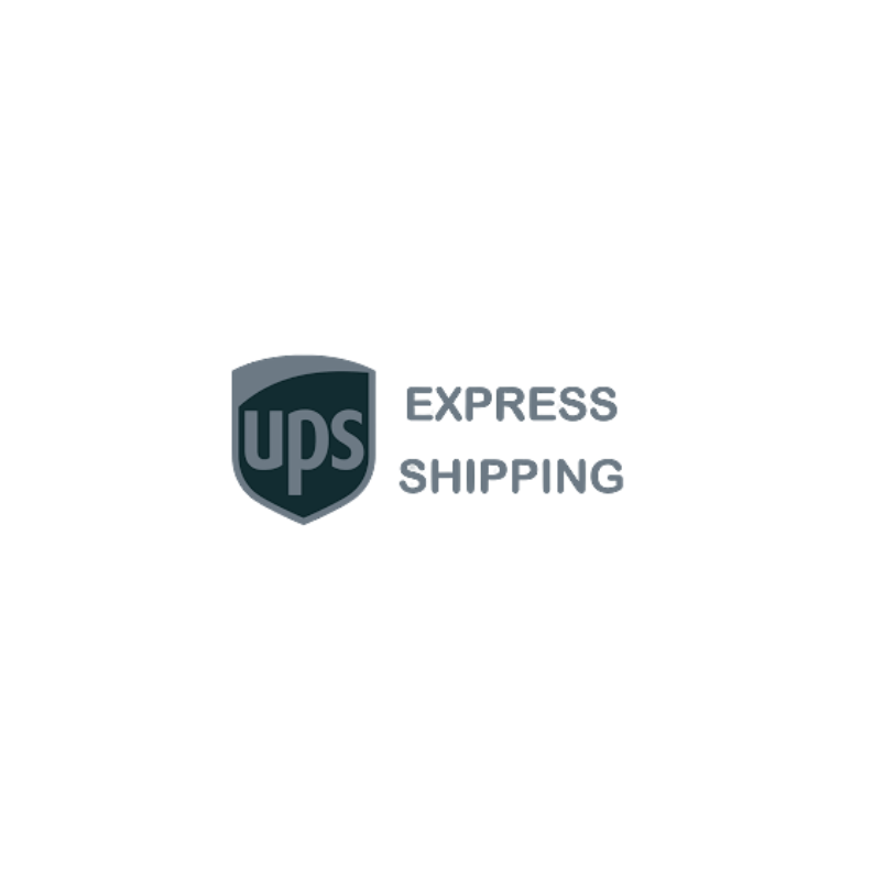 Um logotipo para remessa expressa ups em um fundo branco.