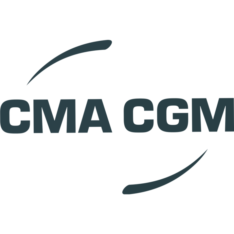 O logotipo da cma cgm é um círculo com as palavras cma cgm dentro dele.