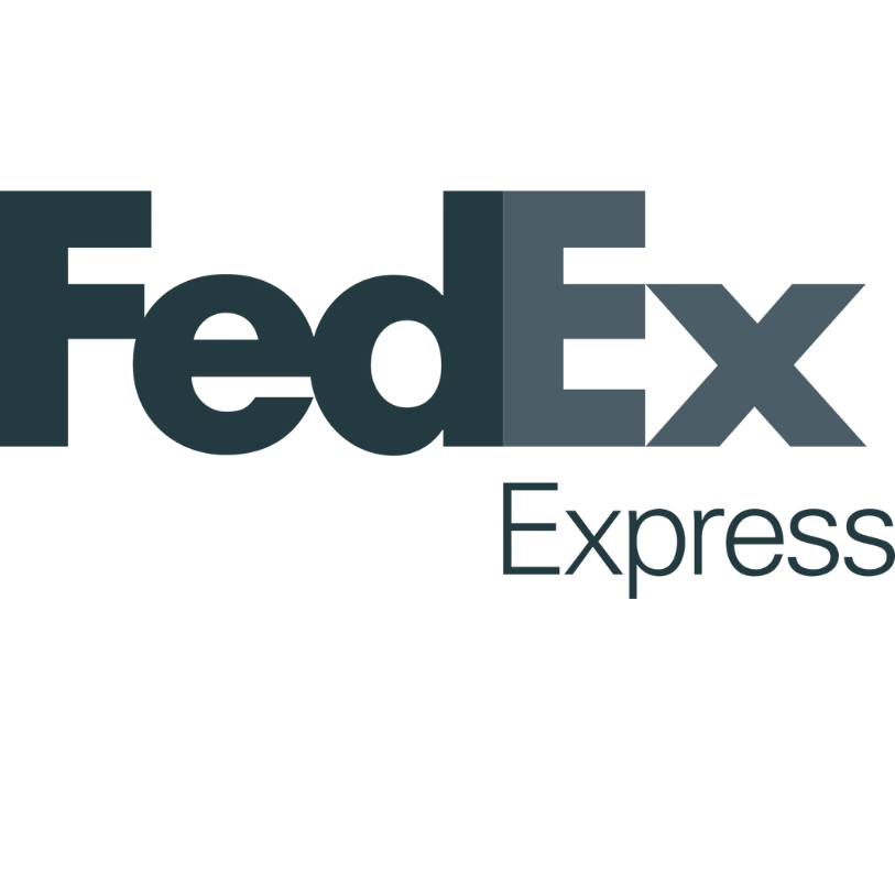 O logotipo da FedEx Express está em um fundo branco.