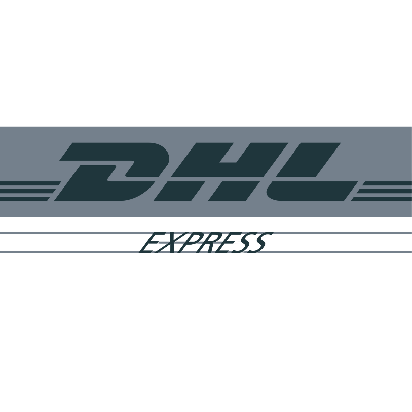 Logotipo da DHL Express em fundo branco